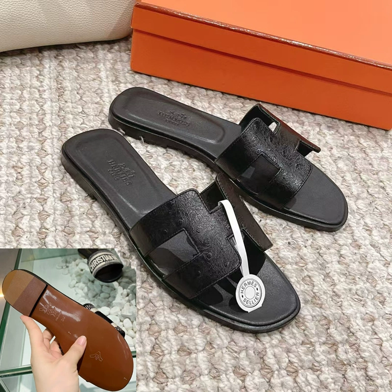 Топ версия D дома пляжные буквенные тапочки повседневные серые вышитые плоские тапочки слово тапочки кожаная сетка красные тапочки M