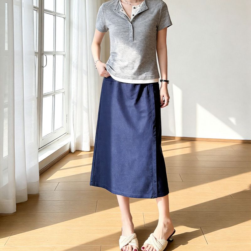 Maternity Tencel Denim Thin Skirt-Pants with a Stylish Design, Summer High-Waisted Belly-Supporting Slim-Fit Versatile Straight-Leg Pants for Women Maternity Tencel Denim Thin Skirt-Pants with a Stylish Design, Summer High-Waisted Belly-Supporting Slim-Fit Versatile Straight-Leg Pants for Women