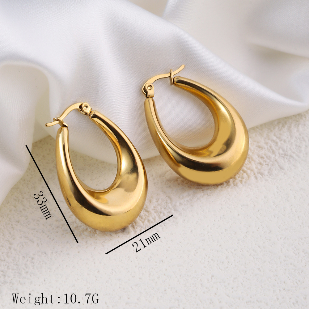 1 Pair Simple Style Commute Geometric Heart Shape Plating Titanium Steel Drop Earrings Earrings Ear Studs display picture 14