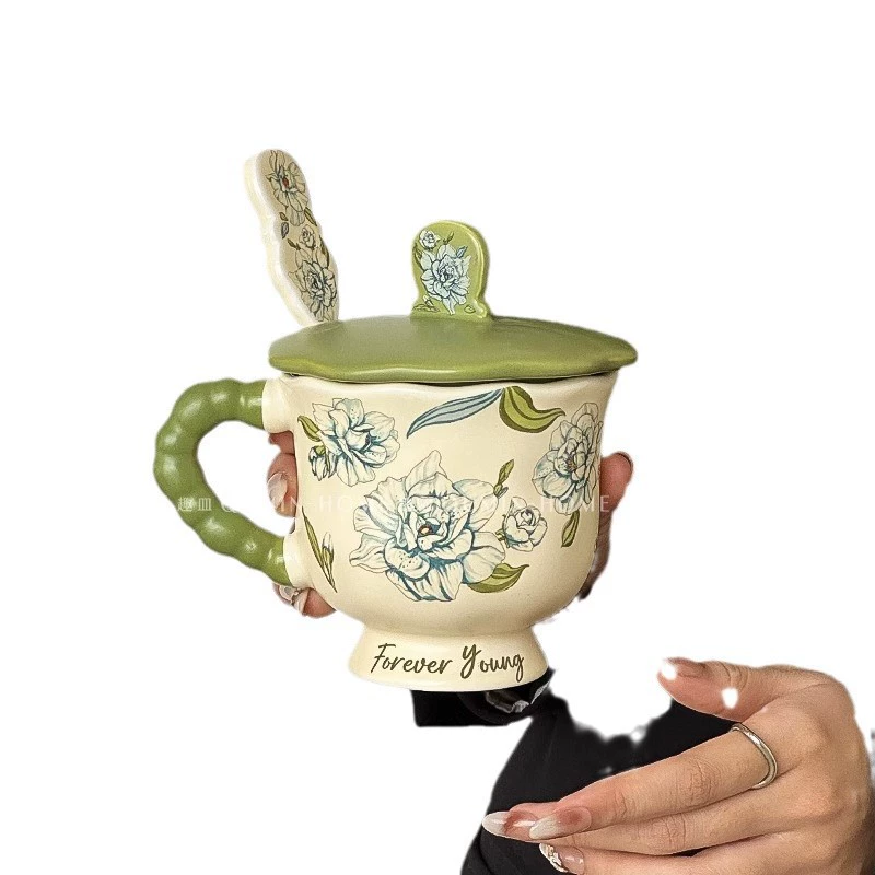 Керамическая чашка высокого качества Shunni INS Wind Retro Mark Cup, милая чашка для завтрака, креативная молочная чашка, кофейная чашка