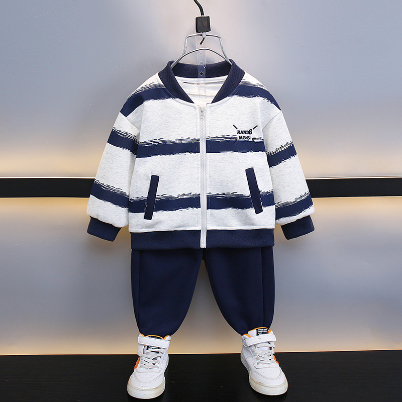 6388 Traje casual de primavera y otoño para niños 2025 nuevo estilo ropa de celebridades de Internet de otoño para bebés Traje de dos piezas coreano para niños