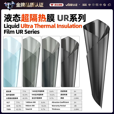 Liquid Super-Insulating Ur Series Automotive Solar Film, Heat-Insulating, Sun-Proof, Explosion-Proof, Anti-Uv Car Window Glass Film