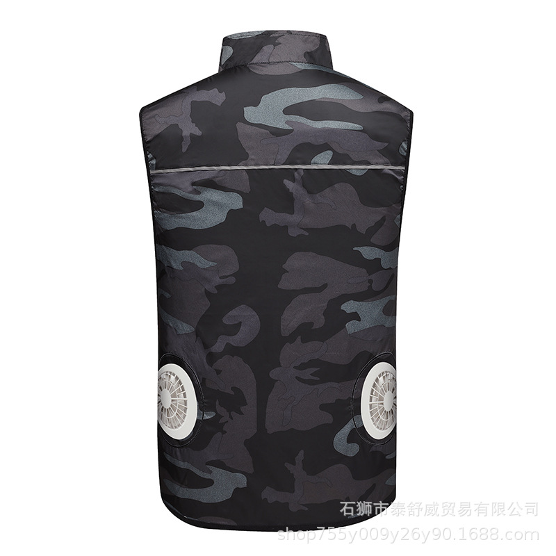 Fábrica de suministro de verano refrigeración de aire acondicionado chaleco procesamiento personalizado ventilador de refrigeración al aire libre chaleco chaqueta de enfriamiento