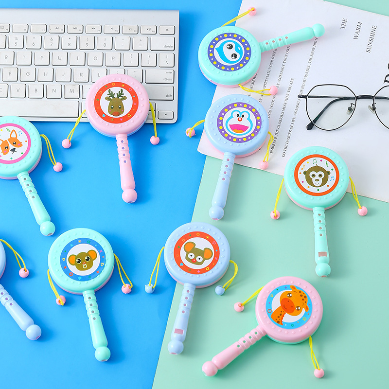 Cartoon plastic hand rattle for infants 0-3 years old, cross-border early education toy gift wholesale