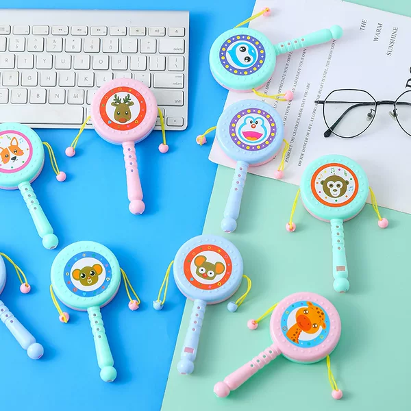 Cartoon plastic hand rattle for infants 0-3 years old, cross-border early education toy gift wholesale