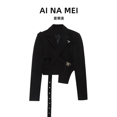 21588外套女春秋短款设计感小众法式气质高级洋气百搭显瘦秋上衣|ru