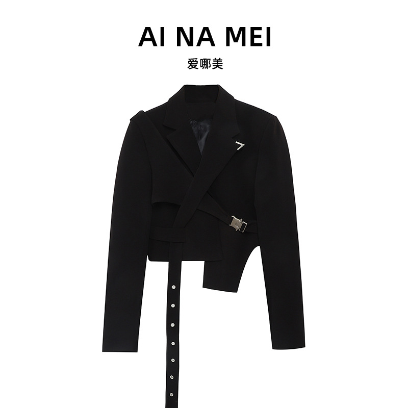 21588外套女春秋短款设计感小众法式气质高级洋气百搭显瘦秋上衣|ru