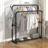 Double -pole style [Large -capacity] High and low hat hook
