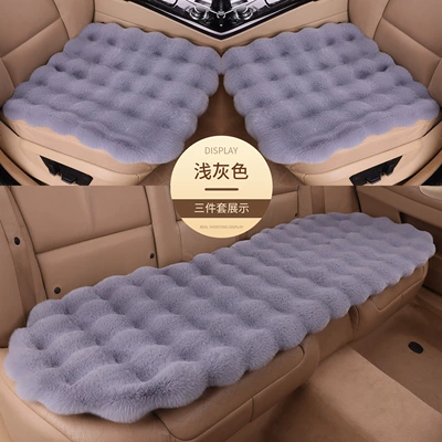 Wool pad — Anti-Slip Seat Cushion - light-gray-three-piece-set