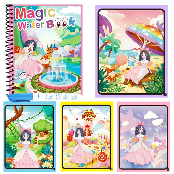 1 fairy tale princess/4 pages can be used to draw and send pen