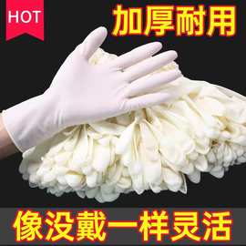一次性丁腈手套 白色家务清洁抽取式食品级餐饮加厚耐用 丁晴手套