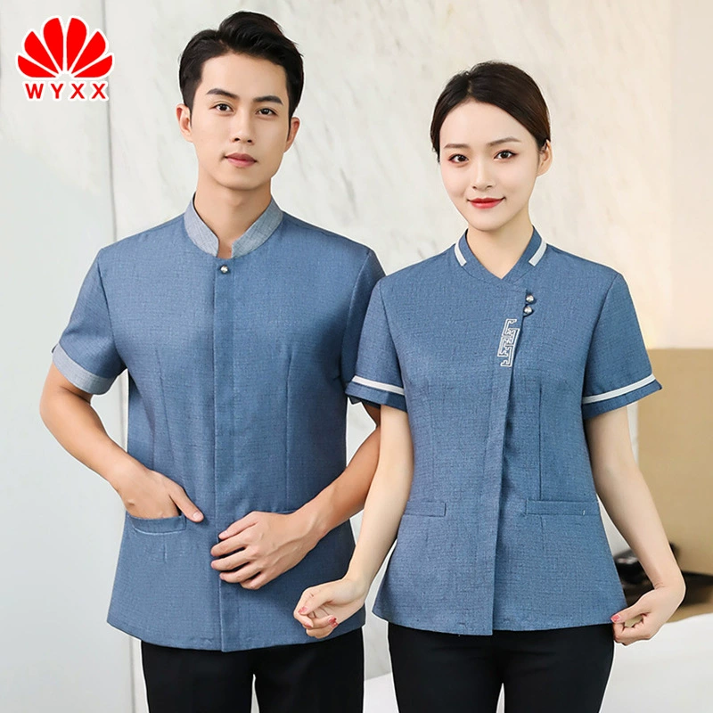 Уборка рабочей одежды с коротким рукавом гостиничный номер гостиничная недвижимость уборщик тетя Чистящая одежда PA летняя одежда