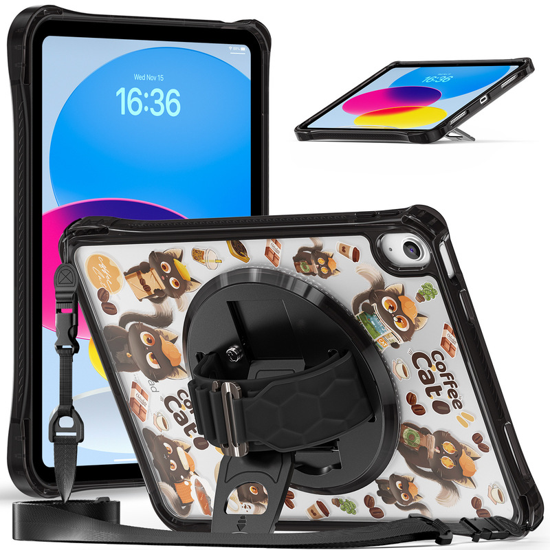 Suitable for Ipad11Th Tablet Protective Case Silicone Hand Strap with DIY Pattern Button Bracket Case Air11 Mini 6 Suitable for Ipad11Th Tablet Protective Case Silicone Hand Strap with DIY Pattern Button Bracket Case Air11 Mini 6