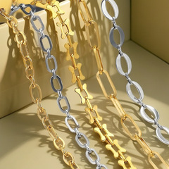 真空18k金色保色ステンレスチェーンアクセサリーdiyネックレスブレスレット