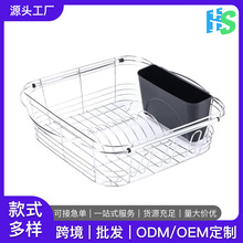 家用铁艺碗碟收纳架不锈钢水槽沥水架餐具置物架厨房用品收纳神器