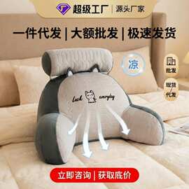 批发乳胶床上靠枕冰豆豆大靠背垫床头靠垫软包抱枕女生睡觉沙发