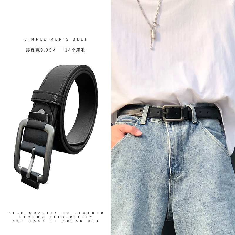 New Men's Belt Korean Fashionable Simple Pants Belt Street Style Internet Celebrity Same Style Ins Hong Kong Style Distinctive Men's Pants Belt New Men's Belt Korean Fashionable Simple Pants Belt Street Style Internet Celebrity Same Style Ins Hong Kong Style Distinctive Men's Pants Belt
