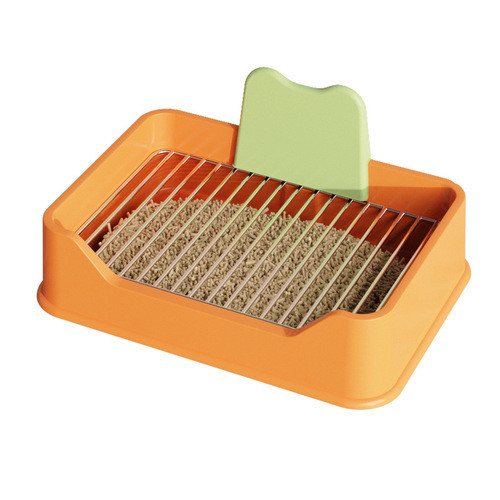 Large dog toilet stainless steel mesh anti-stepping small and medium-sized dog potty dog ​​litter box with wall anti-pee splash easy to clean