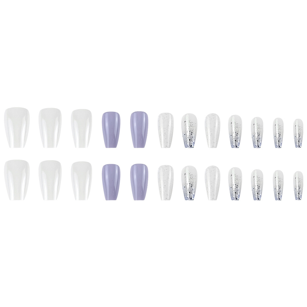 Nuevo parche de uñas de desgaste de flash de alta calidad 24 parche de uñas al por mayor brillo plateado esmalte de uñas transfronterizo image 6