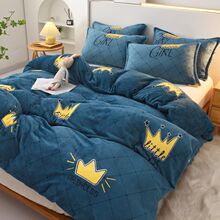 冬季加绒加厚法兰绒被套单件单人双人学生珊瑚保暖被罩双面绒毛绒