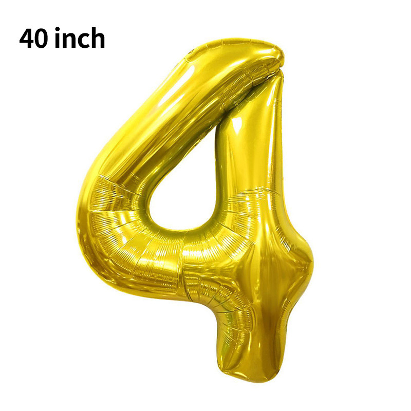 Globo digital transfronterizo grande de 40 pulgadas versión estadounidense 0-9 globo de película de aluminio decoración de fiesta de cumpleaños globo digital de imitación image 10