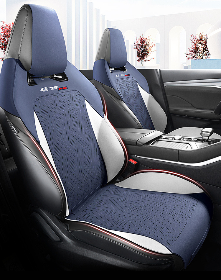 New second-generation Changan CS75Plus special seat cover suede seat cover breathable leather half-pack car seat cushion