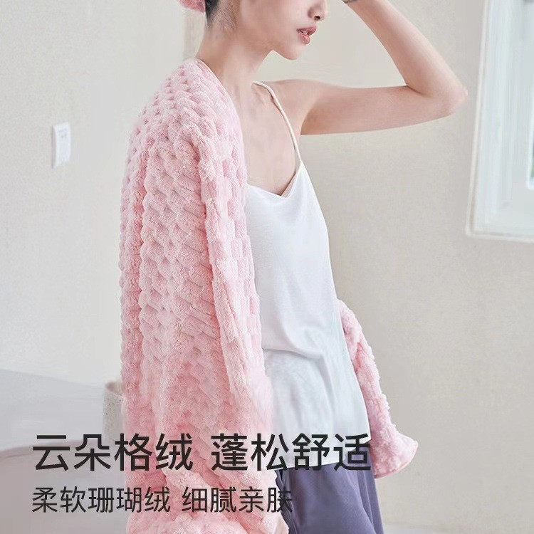 Toallas de coral de terciopelo grandes conjuntos de toallas para hombres y mujeres parejas adultas más suaves que el algodón absorbente baño rápido secado al por mayor