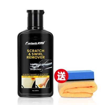 Car Paint Scratch Wax Polishing Car wax - 300ml-flat-bottle-with-towel-sponge