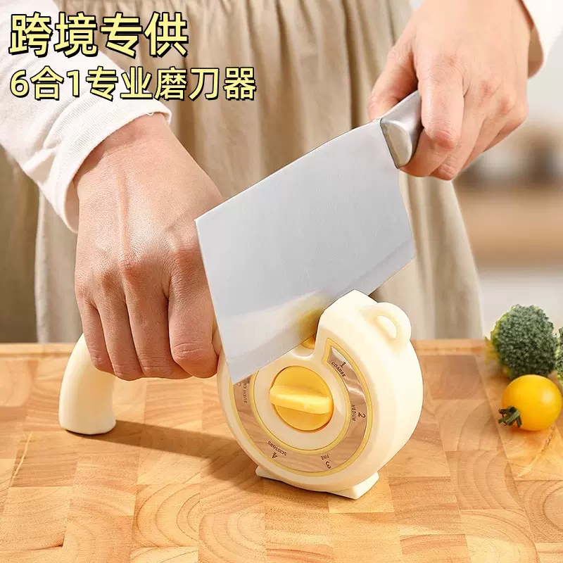 亚马逊新磨刀器家用3秒磨菜刀剪刀神器钨钢磨刀棒厨房开刃磨刀石