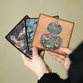 手工织锦防水福禄隔热垫禅意壶垫中式家用单个防烫茶杯垫茶具配件