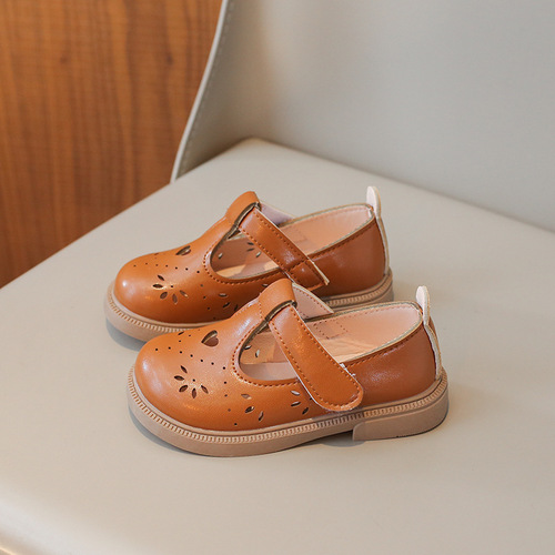 Spring and Summer New Women's Baby Bobkin Shoes Princess Shoes 1-3 Years Student Soft Sole Comfort Pure Color Single Shoes