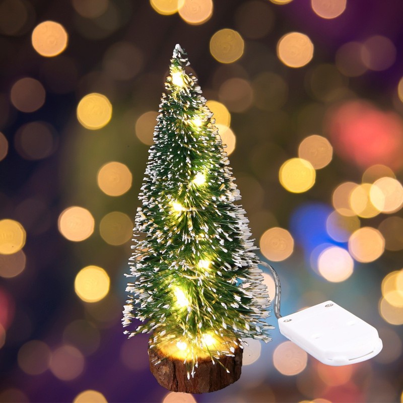 クリスマス装飾杉小クリスマスツリーデスクトップ装飾クリスマス松針樹ledランプ発光ミニクリスマスツリー|undefined