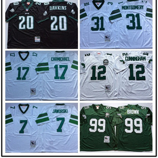 Rugby Uniform Philadelphia Eagles Hall of Fame No. 12 # Mn Retro Jersey Embroider Legend Sportswear Wholesale