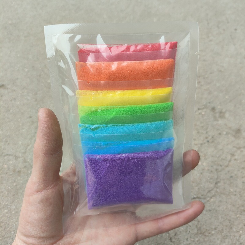 Colorful sand fine sand seven-color small package 16 grams sand painting sand bottle painting cloisonne silk enamel colored sand