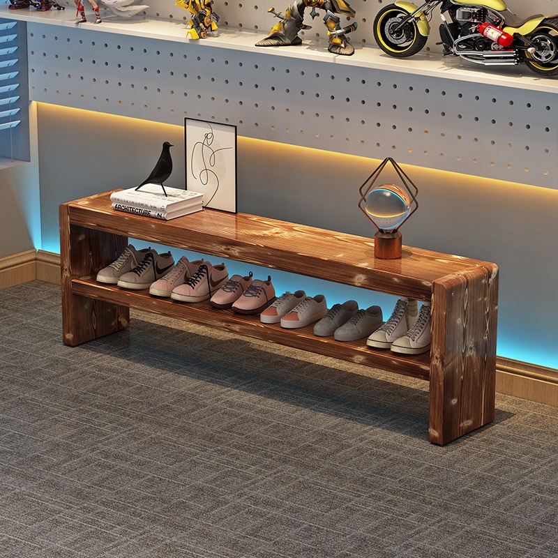 Now minimalist solid wood long stool, entryway pine wood shoe bench, bedroom bed tail bench, bedside long stool, home narrow stool