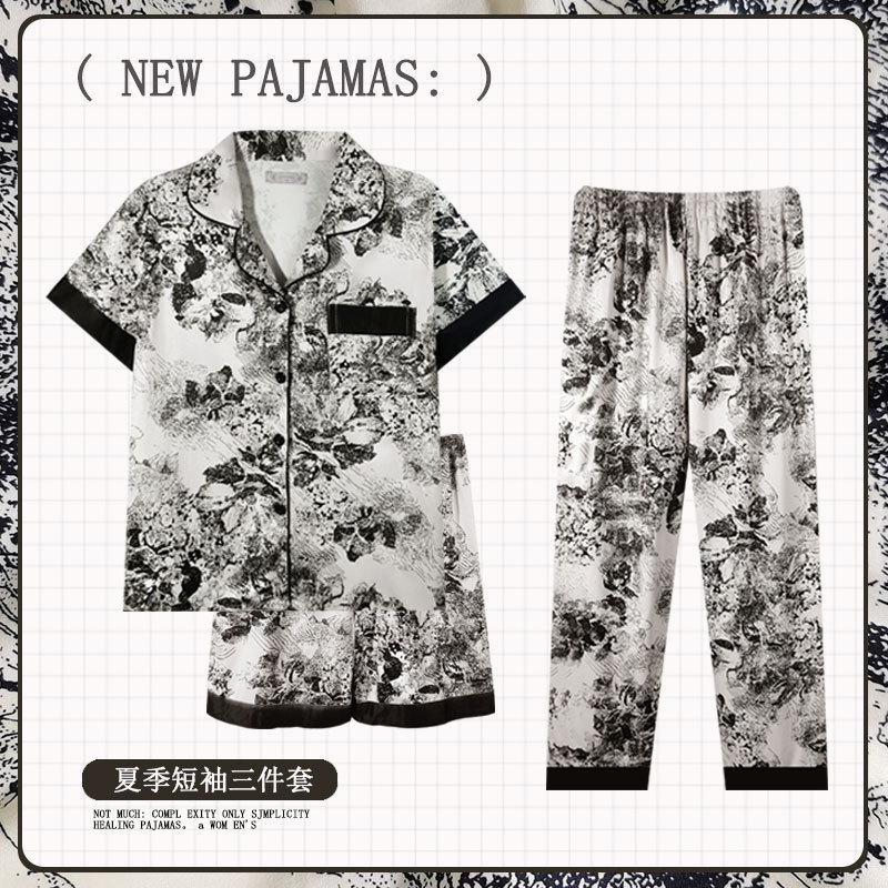 Cardigan de pintura de tinta de tres piezas D.M-80