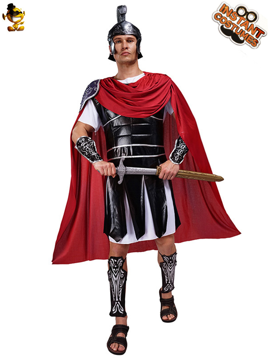 Grandes hombres gladiador rendimiento traje etapa traje juego de rol rendimiento traje Cosplay ropa mascarada