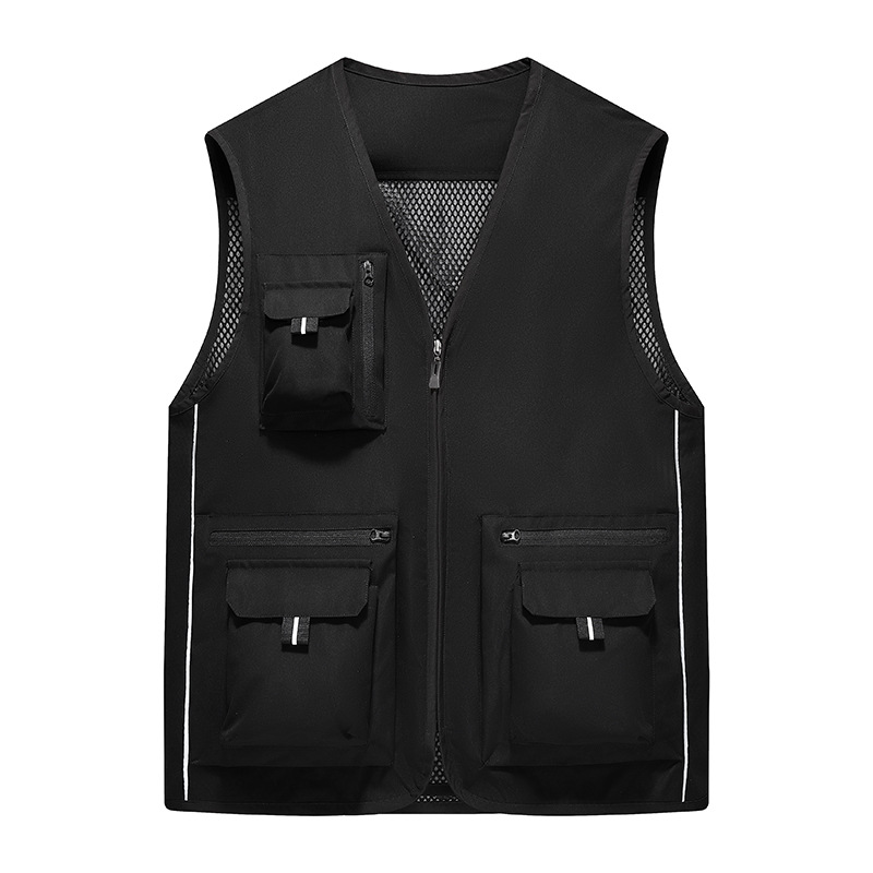Muchos bolsillos al aire libre herramientas de fotografía de hombro abrazadera de caballo para hombres chaleco de pesca casual chaleco multifuncional personalizado