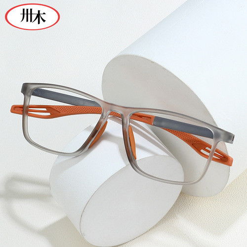 New cross-border anti-blue light reading glasses, middle-aged and elderly sports flat reading glasses, men's and women's anti-slip reading glasses