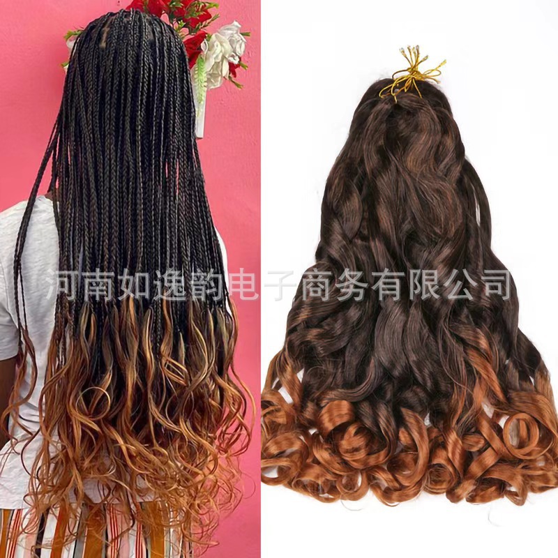 Europa y los Estados Unidos trenzas de onda loose caballo de caballo de ganchillo trenzas de onda fibra química peluca extensión de pelo