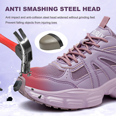 Cross-border labor safety shoes for women, anti-punching and anti-piercing all-season steel toe safety protective shoes.