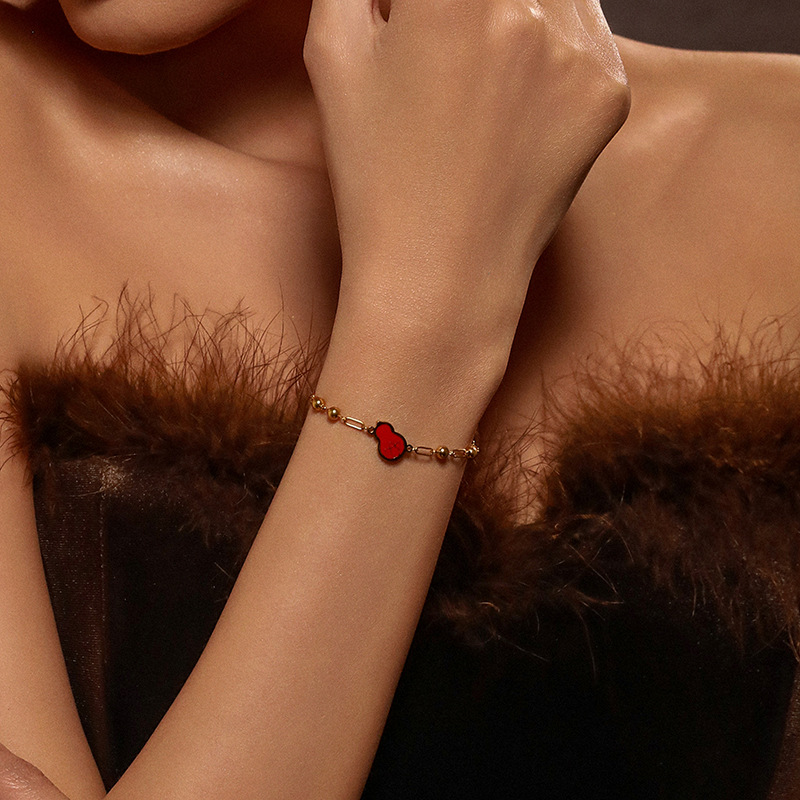 Xuping 2026 nuevo acero inoxidable 24k color temperamento simple pulsera calabaza nicho diseño ligero joyas de lujo al por mayor