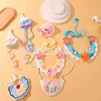 Вязаный милый чокер handmade – набор связанного шарфа и декоративной бабочки
