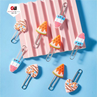 Cross-Border Wholesale Cartoon Fun Simulation Candy Bookmarks Creative Paper Clips Cute Student Special-Shaped Stationery