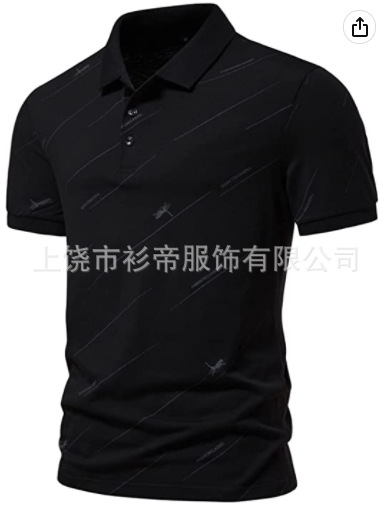 [Punto de aguja] 3D impreso camisa de polo nuevo casual de solapa de manga corta de los hombres camisa transfronteriza estación independiente