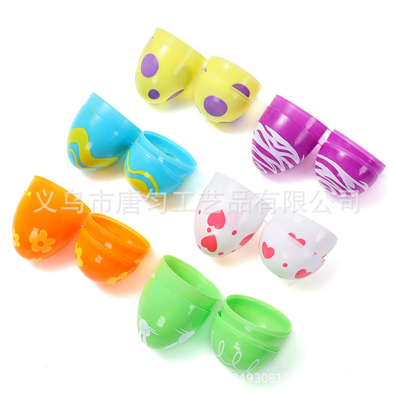 Пасхальное расписанное вручную яйцо скрученное пластиковое открытое яйцо 5,5*8 см соединительный Подарочный пазл