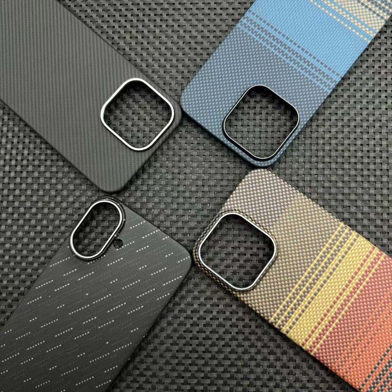 For Apple iPhone16ProMax Kevlar Phone Case Meteor Shower Lift 15pro Kevlar Magnetic