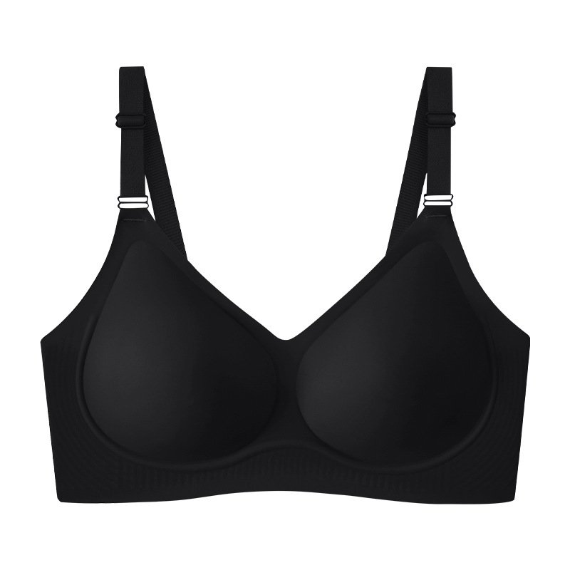 Gran tamaño graso MM gran pecho pequeño bra transfronterizo tamaño europeo barra de gelatina delgada coja bra sin marcas