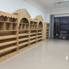Yu创意木质绘本馆儿童学校幼儿园展示柜书柜图书馆置物架书架展柜