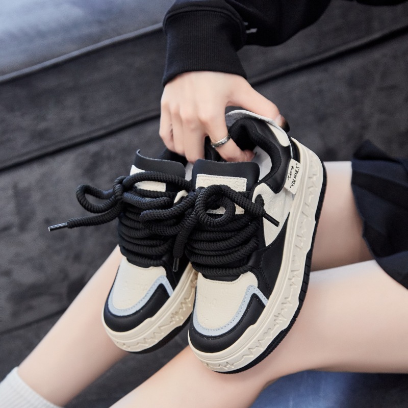 Versatile Women's Loafers Casual Thick-soled Height-increasing Shoes_voghion.com